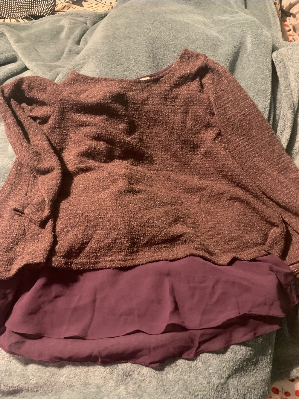 Hayden Textured Knit Pullover in Plum